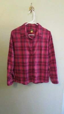 Cabela's Women's Button Flannel Long Sleeve Shirt Size Medium Pink - Image 1 of 3