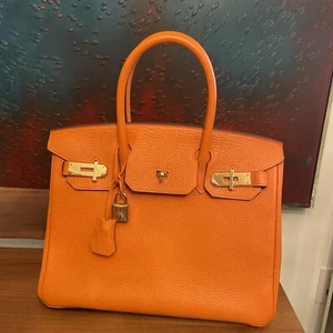 Hermes Birkin 30 Clemence Orange Bag With Gold Hardware Pristine Condition. - Picture 1 of 24