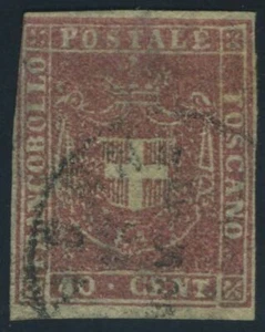 Italien Toskana 1860 provisorisch 40 Cent gebraucht Sas 21 CV 720 $ 190713046 - Bild 1 von 2