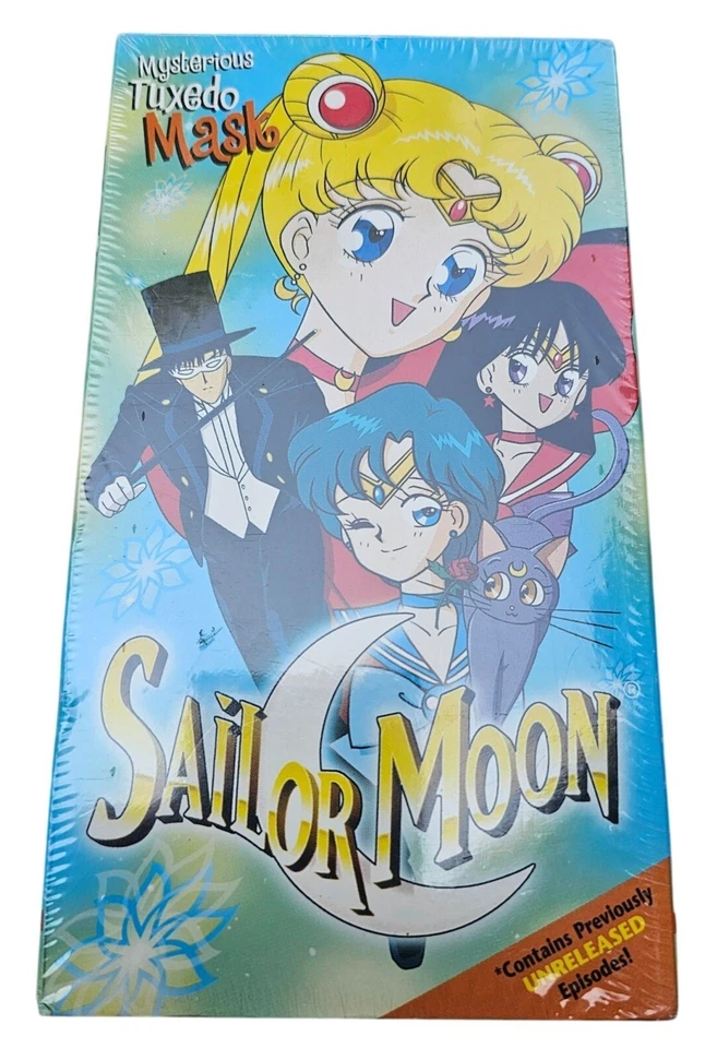 Sailor Moon VHS The Mysterious Tuxedo Mask ADV Films 4 Episodes 90 Min Videotape - Image 1 of 4