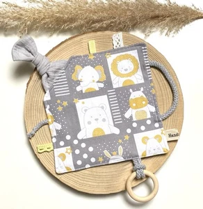 Knistertuch mit Greifling ,Rascheltuch, Name incl. Baby,Geschenk, Neu - Bild 1 von 5
