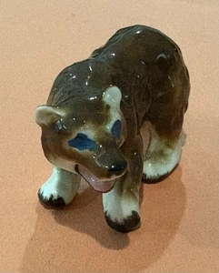 Vintage Bone China Braunbär Figur Miniatur 2,5" breit x 1,5" hoch - Bild 1 von 7