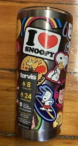 Peanuts Sticker Collage Stainless Steel 20oz Tervis Tumbler Brand New - Picture 1 of 6