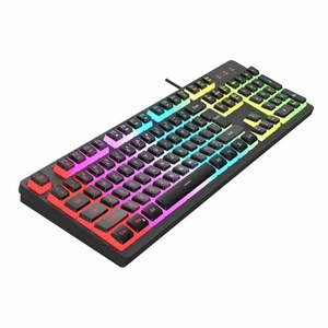 104 Key RGB Gaming Keyboard Mechanical USB Wired Brown Switch Programmable - Picture 1 of 12