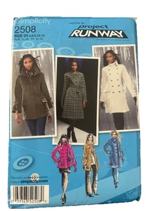 Simplicity 2508 Double, Single Breasted Princess Line Coat Sz 4-12 UNCUT Pattern - Picture 1 of 2