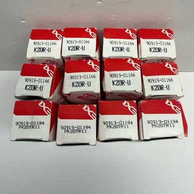 DENSO OEM TOYOTA SPARK PLUG LOT (x8) 90919-01166 K20RU (x4) 90919-01194 PK20TR11 - Image 1 of 4