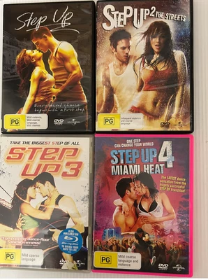 STEP UP 1 2 3 and 4 good condition free post Aust - Image 1 of 2