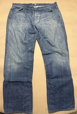 Seven 7 For All Mankind Bootcut Relaxed Denim Jeans Men’s 38 x 33 Rare! - Image 1 of 4