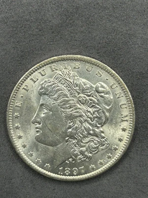 1897-O Morgan Silver Dollar BU/MS+ Luster Key Date ! Nice One - Image 1 of 4