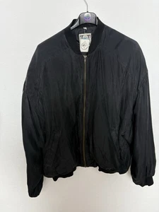 Vintage Bomberjacke Dünn Schwarz Gr.XL Mode 90s Retro - Bild 1 von 3