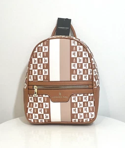 London Fog Backpack Camel Brown "HASLEY SIGNATURE" Travel Weekender Bag NWT - Picture 1 of 6