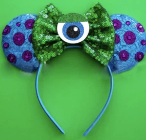 Monsters Inc Minnie Mouse EarsMinnie Mickey Mouse Ears headband HANDMADE - Picture 1 of 1