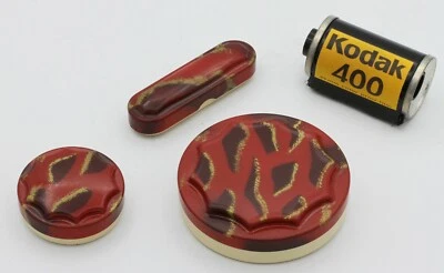 Ansco Vanity 3 Schachteln Rot Aus Kunststoff Für Komplettset Neu York USA Auf - Bild 1 von 4