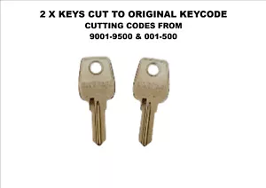 2 X DAD, EUROLOCKS, BRABANTIA, POST BOX LETTER BOX MAIL BOX KEYS CUT. FH SERIES - Picture 1 of 2