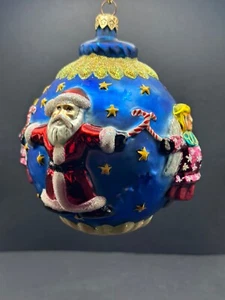 VTG 1998 Christopher Radko CIRCLE OF CHEER Globe Santa Kids Ornament 98-222-0 - Picture 1 of 8