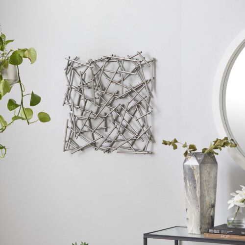CosmoLiving by Cosmopolitan Metal Geometric Overlapping Lines Wall Decor, 20"...