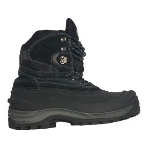 Totes Herren Thermo Wasserdicht Schneestiefel - US Größe 10 - Leder Obermaterial - Schwarz - Bild 1 von 12