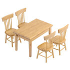Wooden Mini House Dining Table Chair Set for Toddlers - 5PCS