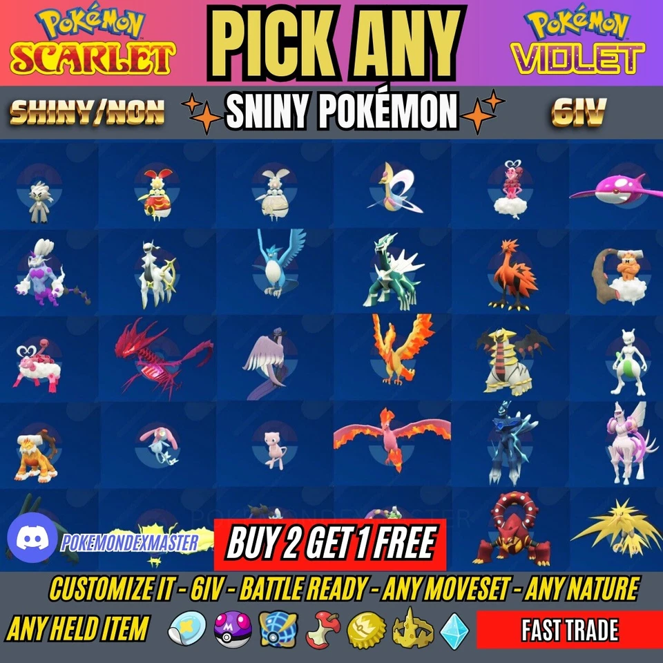 Pokemon Scarlet And Violet  - ✨Ultra Shiny Pokemon ✨6IV, Max EVs,Any Held Item. - Image 1 of 3