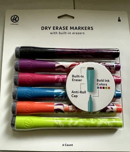 Magnetic Dry Erase Markers Erasers Medium Point Low Odor Organizing Office RARE - Picture 1 of 3