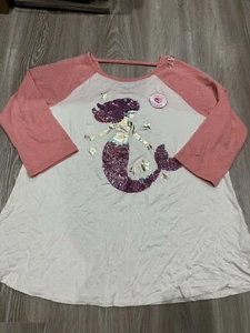 Nwt Justice Mermaid Shirt Top Size 18/20 - Picture 1 of 3