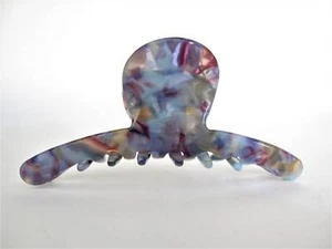 Blaue und gemischte Farbe marmoriertes Design Haarkrallenspange für feines, dünnes Haar - Bild 1 von 6