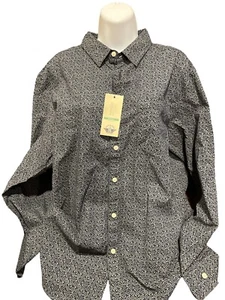 Men’s Docker’s Gray Flowered Button Down Shirt Size Large - Picture 1 of 6
