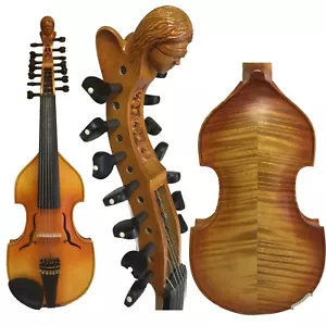 Maestro Profesional Tallado Canción 7×7 Cuerdas 15" Viola d'Amore Pergamino Ángel - Imagen 1 de 12