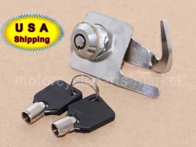 Cerradura de maletero trasero de acero y llaves para Harley Touring Road Tour Tri Glide Ultra FLTRU Foto 1 de 4