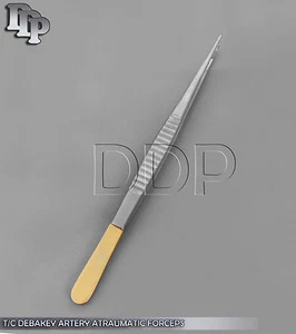 O.R GRADE DEBAKEY ARTERY ATRAUMATIC FORCEPS T/C 8"  - Picture 1 of 2