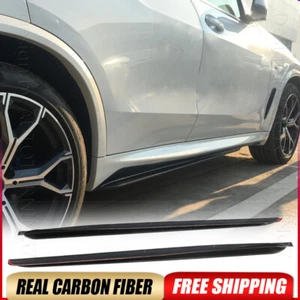 Divisor de labios de extensión de faldones laterales de carbono real para BMW X5 G05 M-Sport 2019-2024 - Imagen 1 de 15