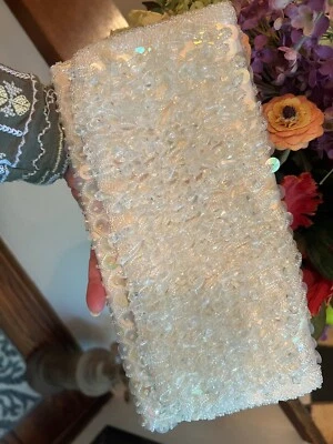 Antique vintage evening bag made in Hong Kong beautiful crystals - Image 1 of 4