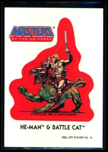 HE-MAN & BATTLE CAT 1984 Masters of the Universe Sticker Blue Puzzle #19 NM C1 - Picture 1 of 2