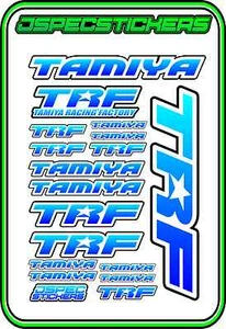 TRF TAMIYA RC STICKER REMOTE CONTROL STICKERS 418 RACING MODEL A5 R/C BLU/FADE W - Picture 1 of 8