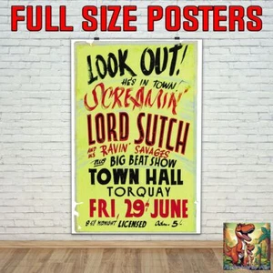 Screaming Lord Sutch Torquay 1962 Live Concert Tour Poster Similar To A1 36"x24" - Picture 1 of 2
