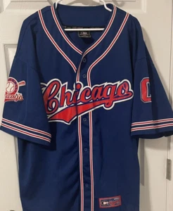 Vintage 90’s Chicago Cubs Colosseum Athletics Jersey Adult Size 2XL FLAW - Picture 1 of 12