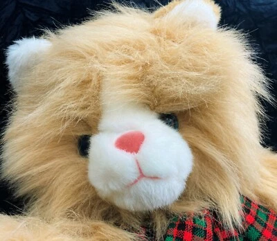Vintage 1990s Commonwealth 24" Fluffy Cat Plush Golden Light Orange & White - Image 1 of 4