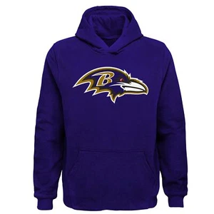 Outerstuff NFL Youth Boys Baltimore Ravens Primary Logo Fleece Hoodie - Picture 1 of 5