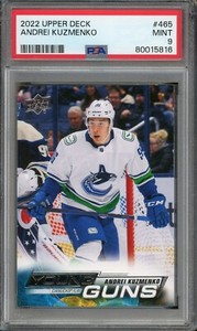2022/23 Upper Deck Young Guns Andrei Kuzmenko Rc #465 PSA 9