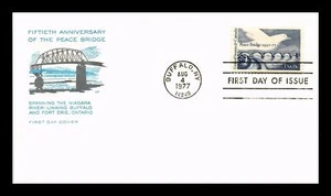 US COVER PEACE BRIDGE 50TH ANNIVERSARY FDC SCOTT 1721 HOUSE OF FARNAM CACHET - Picture 1 of 2