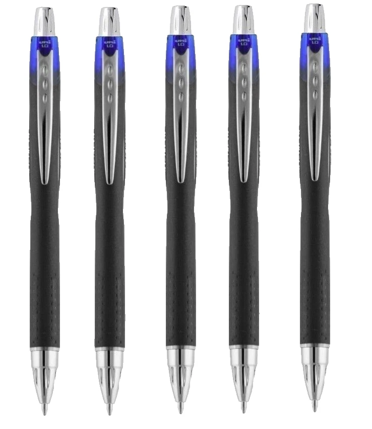 Uni-ball Jetstream Retractable Ball Pen 1.0mm Med Point Blue 5/Pk Office School - Image 1 of 1