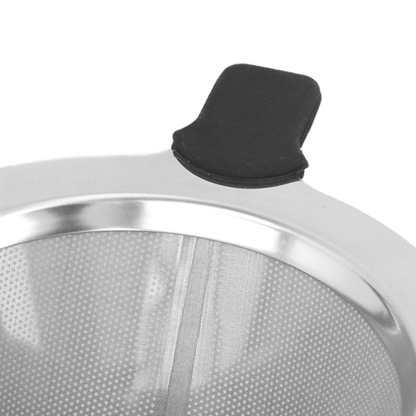 1x Portable 304 Stainless Steel Drip Dripper Double Layer Mesh Coffee Cone AU Photo Related