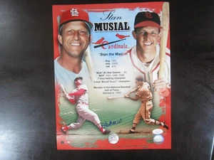 Stan Musial Autograph 11 X 14 Photo Limited Edition St Louis Cardinals JSA - Picture 1 of 1
