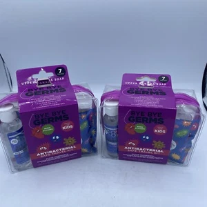 Upper Canada Soap Bye Bye Germs 7Pc Antibacterial Kids Safe Travel Kit Set of 2 - Picture 1 of 6
