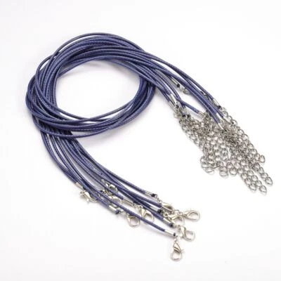 Lobster Clasp String Cord Leather Adjustable Braided Rope Diy Necklace 10-20Pcs - Image 1 of 4
