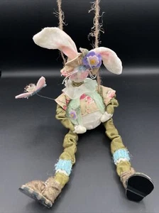 Whimsical Easter Bunny Rabbit Shelf Sitter with Butterfly - floral - springtime - Picture 1 of 8