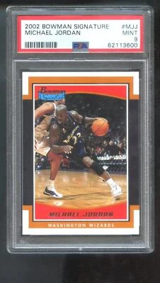 2002-03 Topps Bowman Signature Edition #MJJ Michael Jordan PSA 9 Graded Card NBA - Image 1 of 2