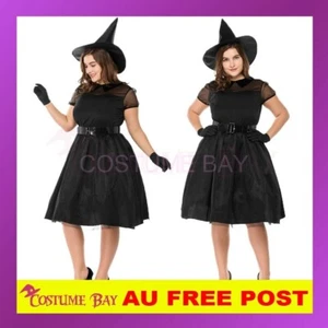 PLUS SIZE Womens Wicked Witch Vampire Costume Halloween Cosplay Fancy Dress - Picture 1 of 8