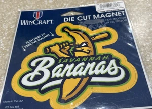 Savannah Bananas WinCraft Die Cut Magnet For Indoor Or Outdoor Logo Baseball - Picture 1 of 3