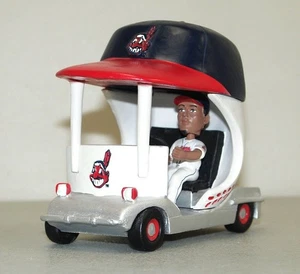 Carro de golf FAUSTO CARMONA Cleveland Indians Chief Wahoo Bobblehead Bullpen RARO - Imagen 1 de 6